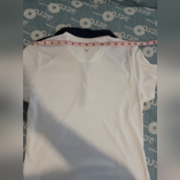 Callaway Women's White and Navy Button Down Shirt - Picture 8 of 8